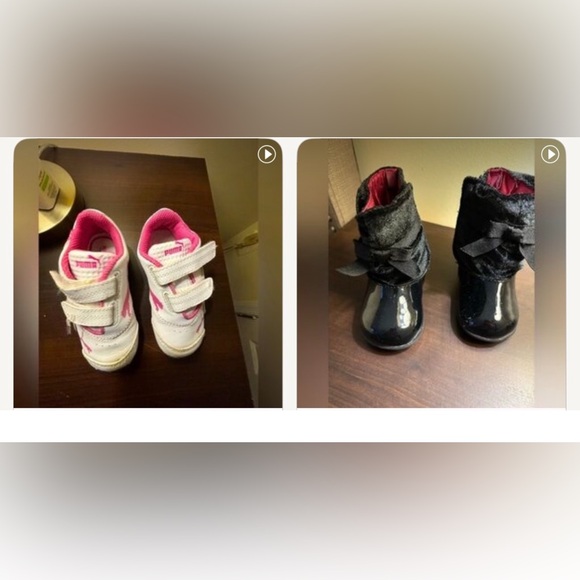 Bundle of 8  baby Shoes - Black  , red and White blue  different sizes - Picture 16 of 16